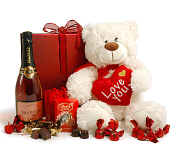 Teddy & Champagne Valentines Hamper Teddy & Champagne Valentines Hamper