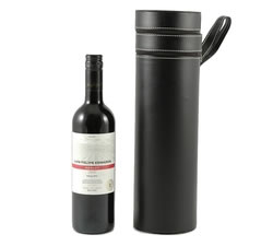 Red Wine in Faux Leather Case 