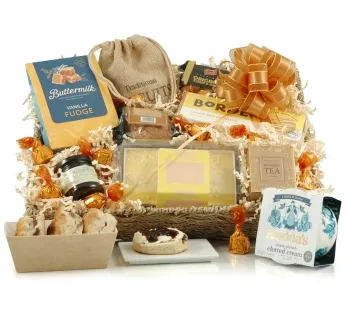 Luxury Cream Tea Hamper | with Clotted Cream & Scones 
