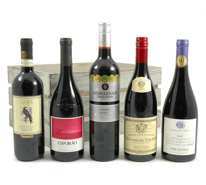 5 Premium Reds Medal Winning Fine Wines in a Crate Buy Online for £135.00