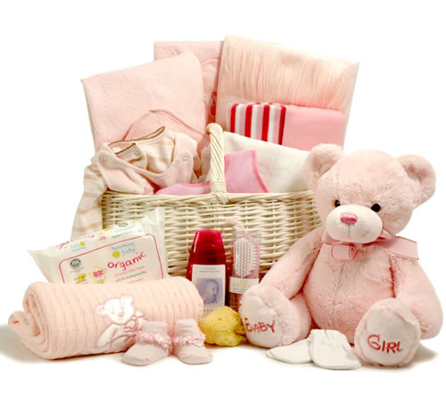 Luxury Baby Hamper (Girl) with 30cm Keel Toys Soft Teddy