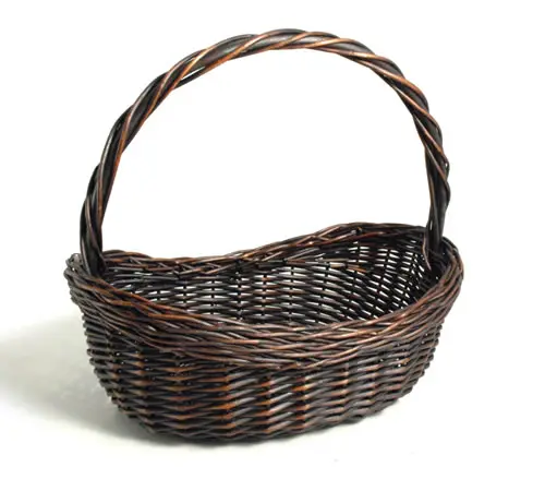 High Handle Wicker Basket