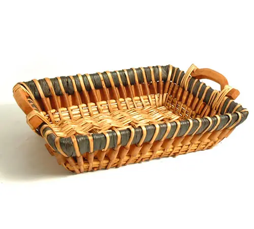15.5 inch - Seagrass & Wooden Basket